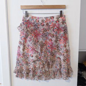 NWOT Free People Floral Around The World Skirt